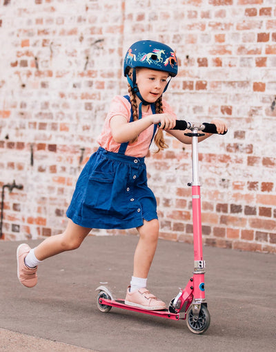 Micro Kids Bike Helmet Pattern with LED Light